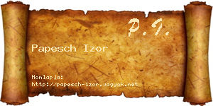 Papesch Izor névjegykártya